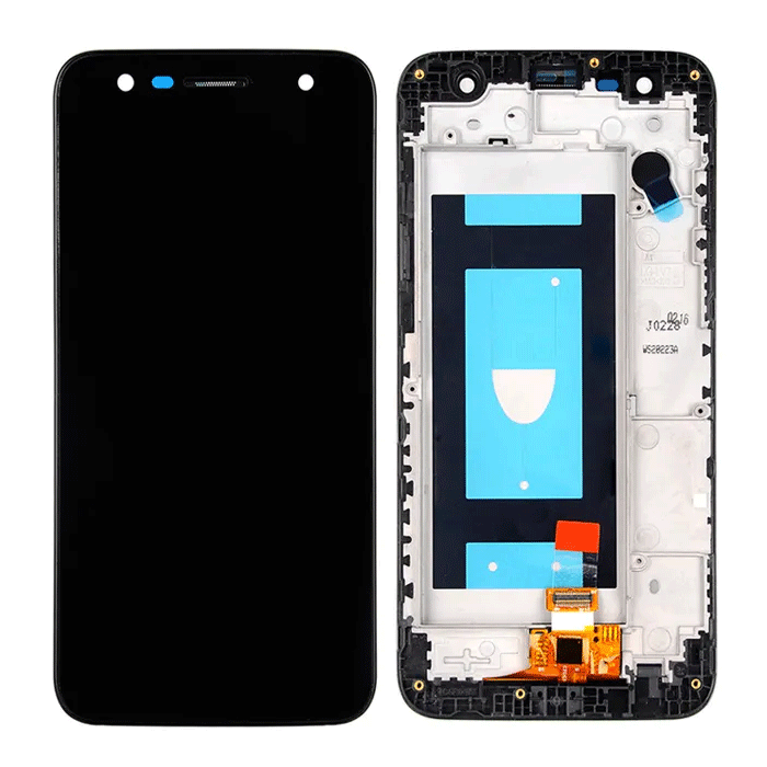 Οθόνη LCD με Μηχανισμό Αφής και Πλαίσιο για LG M320 - Χρώμα: Μαύρο