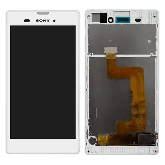Οθόνη LCD με Μηχανισμό Αφής και Πλαίσιο για Sony T3 (D5103) - Χρώμα: Λευκό