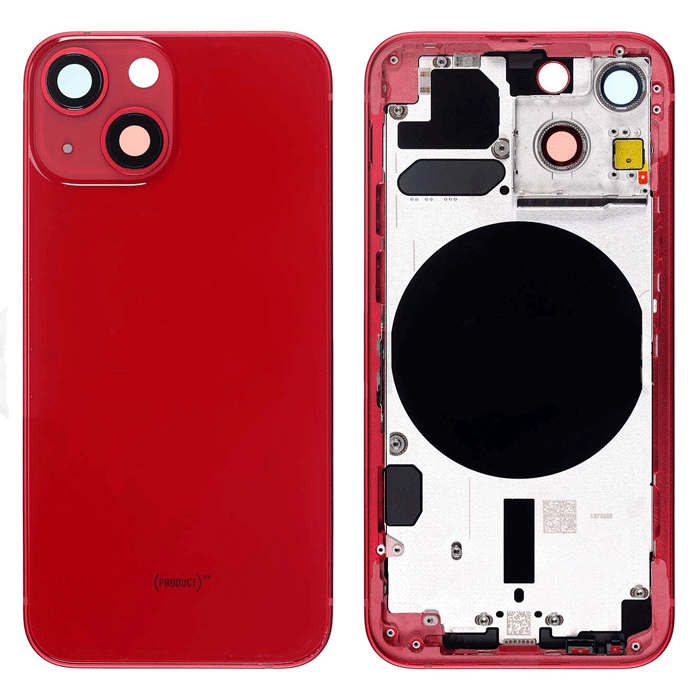 Πίσω Καπάκι με Πλαίσιο (housing) για Apple iPhone 13 Mini - Χρώμα: Κόκκινο