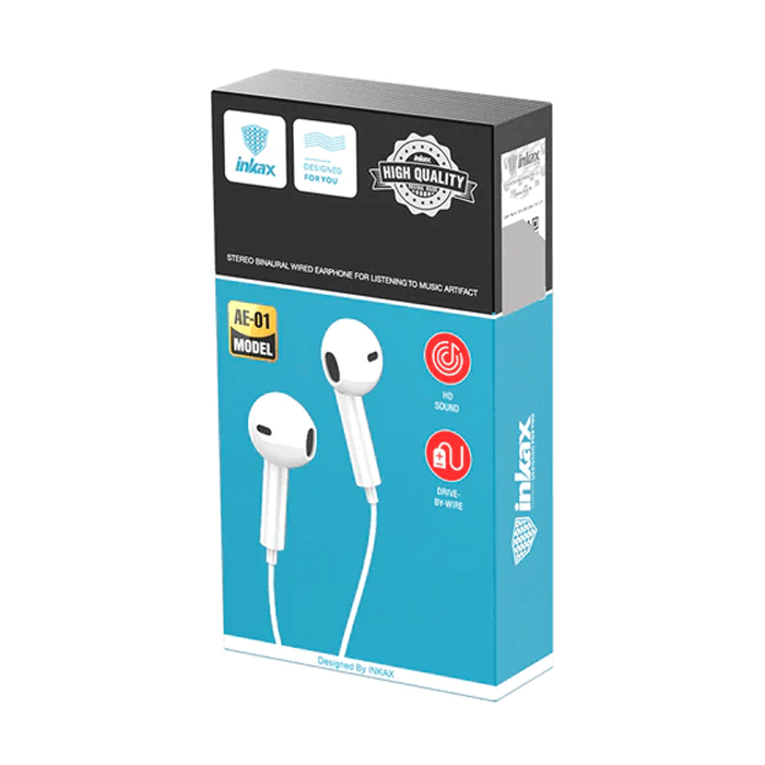 Inkax AE-01 Ακουστικά hands free - Χρώμα: Λευκό