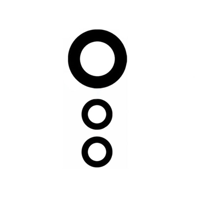 Τζαμάκι κάμερας (Camera Lens) για XIAOMI MI 12 PRO σετ 3 IN 1 - Χρώμα: Μαύρο