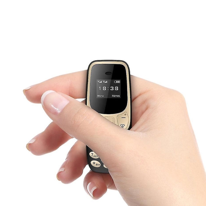L8STAR BM10 Mini Phone με Ελληνικό Μενού - Χρώμα: Χρυσό-Μαύρο
