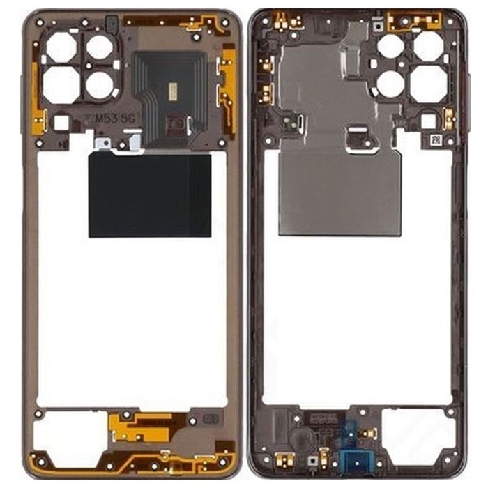 Μεσαίο Πλαίσιο με Καλωδιοταινία Middle Frame with Flex για Samaung Galaxy M53 WITH FLEX - Χρώμα: καφέ