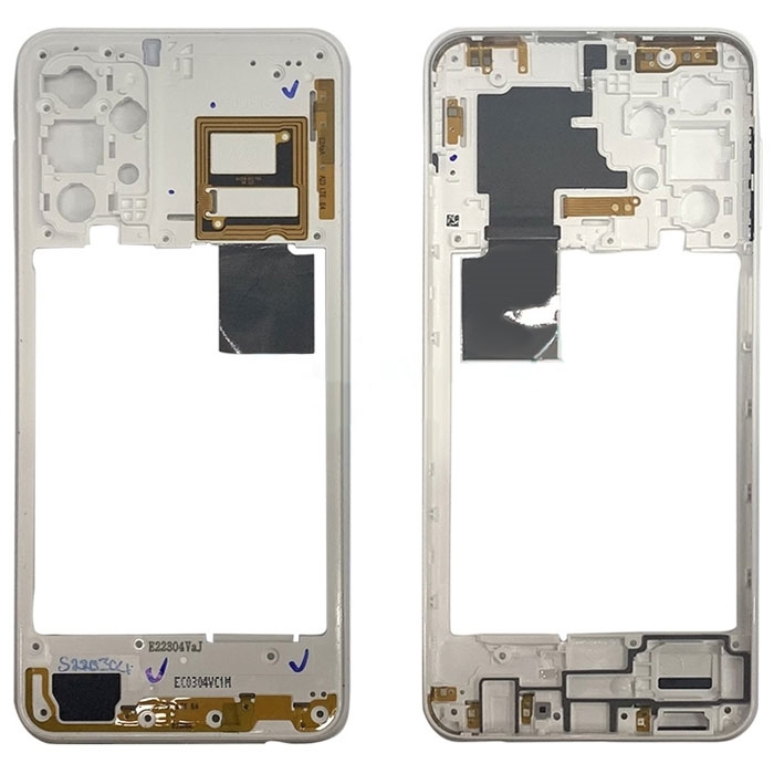 Μεσαίο Πλαίσιο με Καλωδιοταινία Middle Frame with Flex για Samaung Galaxy A23 WITH FLEX - Χρώμα: Λευκό