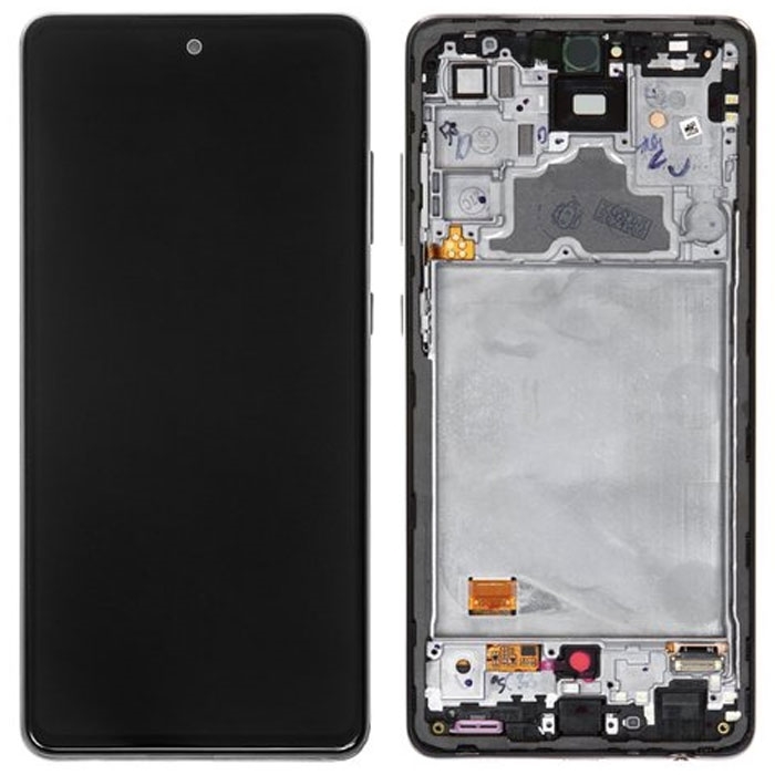 OLED Οθόνη LCD με Μηχανισμό Αφής και πλαίσιο για Samsung Galaxy A72 A725 - Χρώμα: Μαύρο