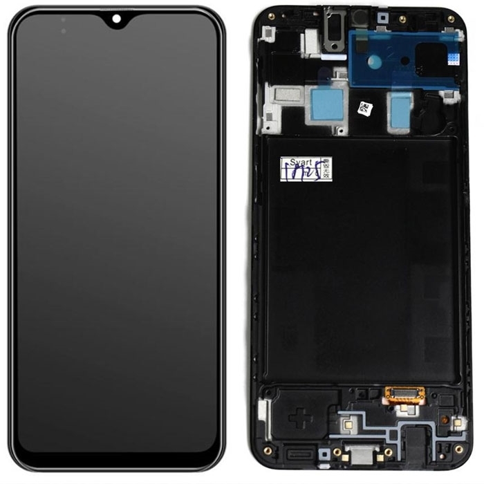OLED Οθόνη LCD με Μηχανισμό Αφής και πλαίσιο για Samsung Galaxy A20 A205 - Χρώμα: Μαύρο