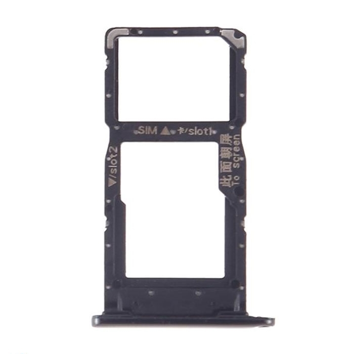 Υποδοχή κάρτας SIM Tray για Huawei P SMART / P SMART+ 2019 - Χρώμα: Μαύρο