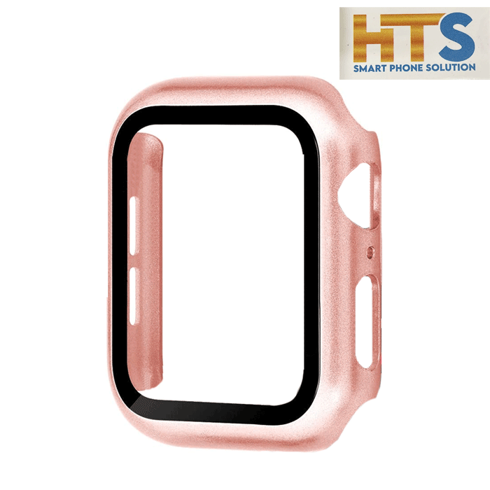 HTS 360 Θήκη Ρολογιού με Tempered Glass για Apple Watch Series 8 41mm - Χρώμα: Ροζ