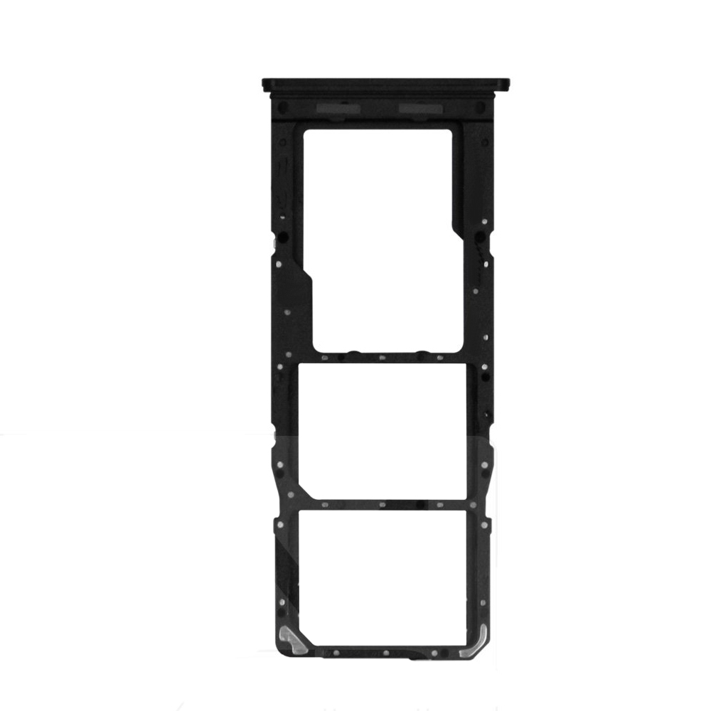 Υποδοχή Κάρτας Dual SIM και SD (SIM Tray) για Samsung Galaxy A12 A125 / A127 - Χρώμα: Μαύρο