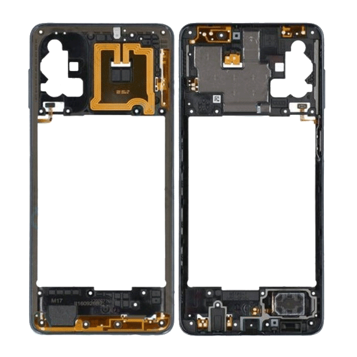 Μεσαίο Πλαίσιο με Καλωδιοταινία για Samsung Galaxy M51 - Χρώμα: Μαύρο