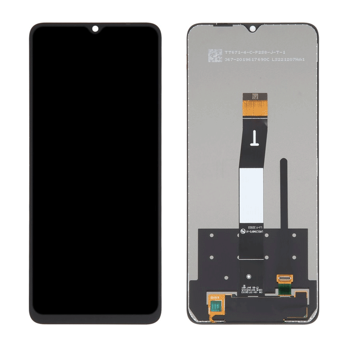 OEM Οθόνη LCD με Μηχανισμό Αφής για Xiaomi Redmi 12C - Χρώμα: Μαύρο