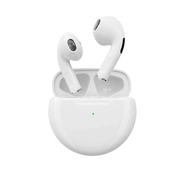 Ακουστικά Pro 6 TWS Wireless Earbud Bluetooth Handsfree - Χρώμα: Λευκό