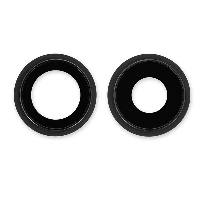 Τζαμάκι κάμερας (Camera Lens) με Πλαίσιο για Apple iPhone 12 - Χρώμα: Μαύρο