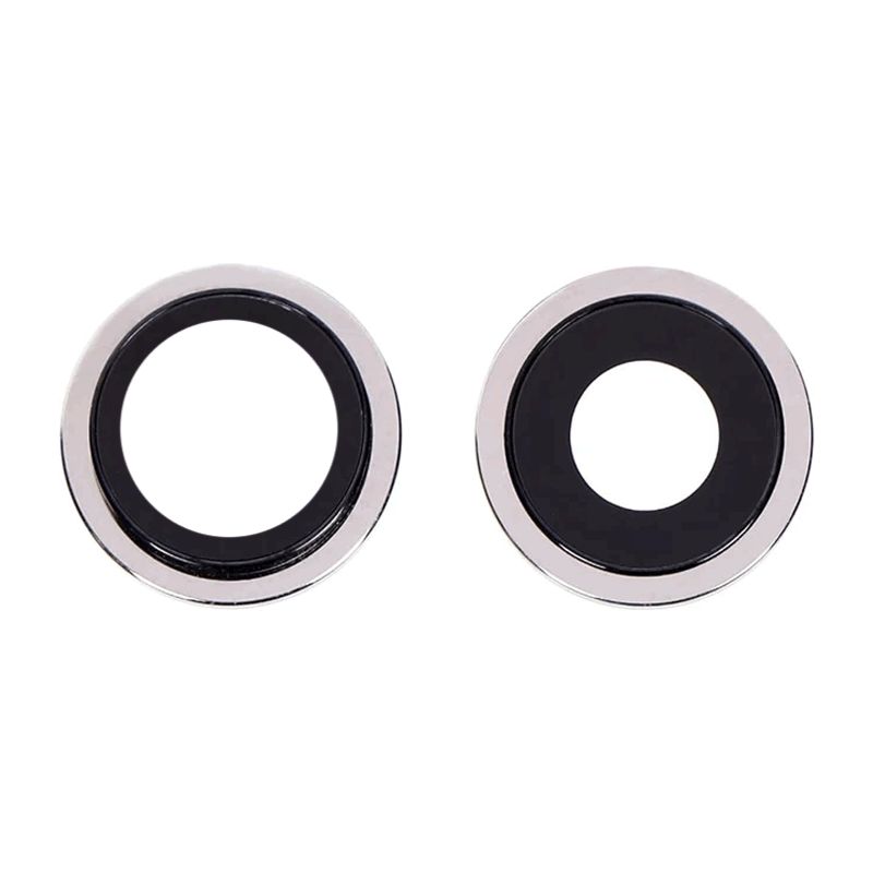 Τζαμάκι κάμερας (Camera Lens) με Πλαίσιο για Apple iPhone 12 - Χρώμα: Λευκό
