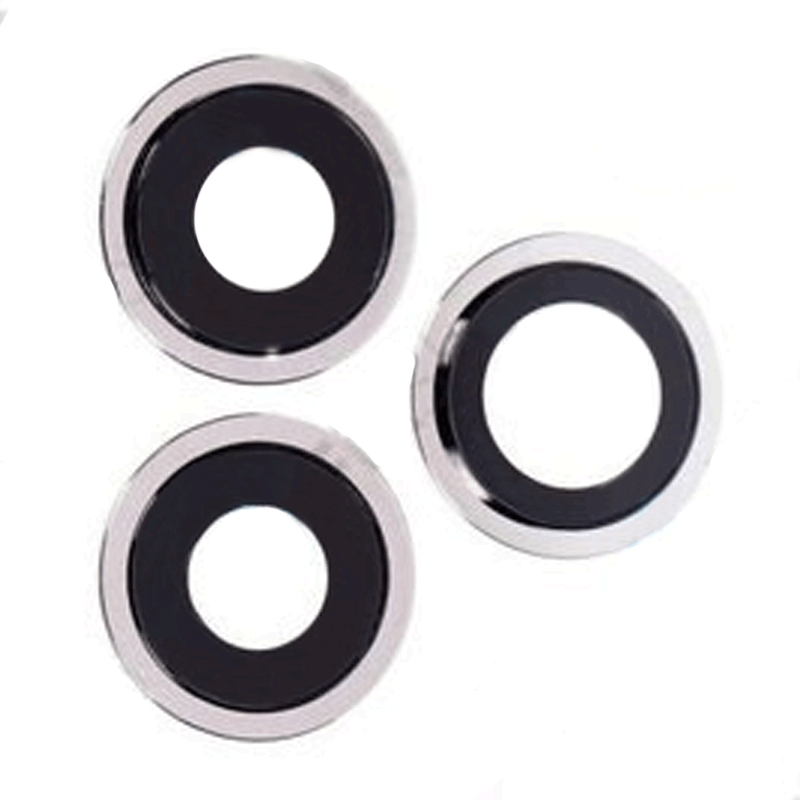 Τζαμάκι κάμερας (Camera Lens) με Πλαίσιο για Apple iPhone 12 Pro Max - Χρώμα: Λευκό