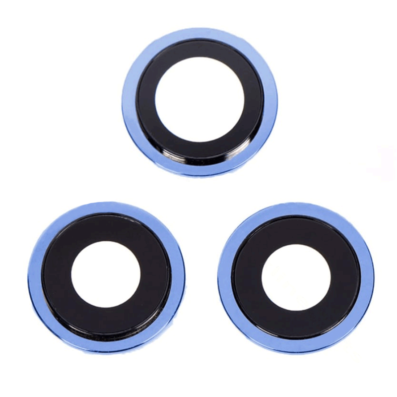 Τζαμάκι κάμερας (Camera Lens) με Πλαίσιο για Apple iPhone 12 Pro Max - Χρώμα: Μπλε