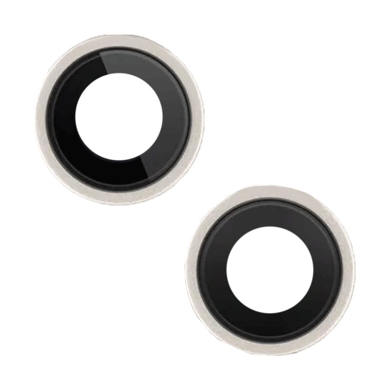 Τζαμάκι κάμερας (Camera Lens) με Πλαίσιο για Apple iPhone 13 - Χρώμα: Λευκό