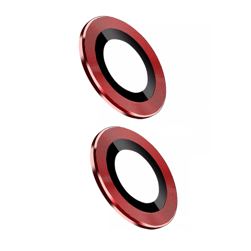Τζαμάκι κάμερας (Camera Lens) με Πλαίσιο για Apple iPhone 13 - Χρώμα: Κόκκινο