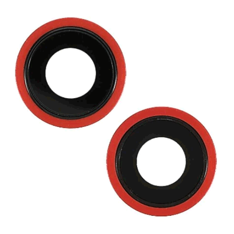 Τζαμάκι κάμερας (Camera Lens) με Πλαίσιο για Apple iPhone 13 Mini - Χρώμα: Kόκκινο
