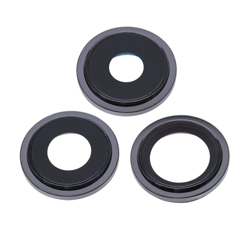 Τζαμάκι κάμερας (Camera Lens) με Πλαίσιο για Apple iPhone 13 Pro - Χρώμα: Μαύρο