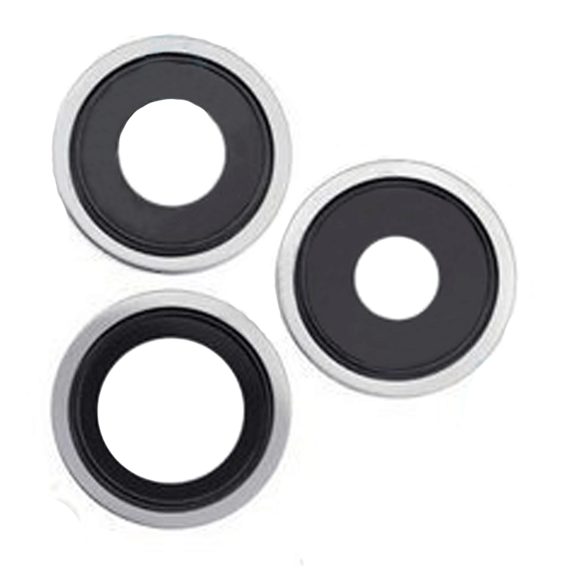Τζαμάκι κάμερας (Camera Lens) με Πλαίσιο για Apple iPhone 13 Pro - Χρώμα: Ασημί