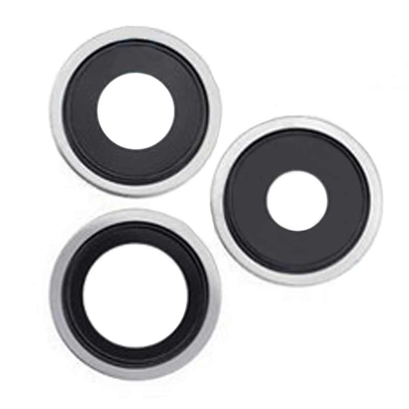 Τζαμάκι κάμερας (Camera Lens) με Πλαίσιο για Apple iPhone 13 Pro Max - Χρώμα: Ασημί