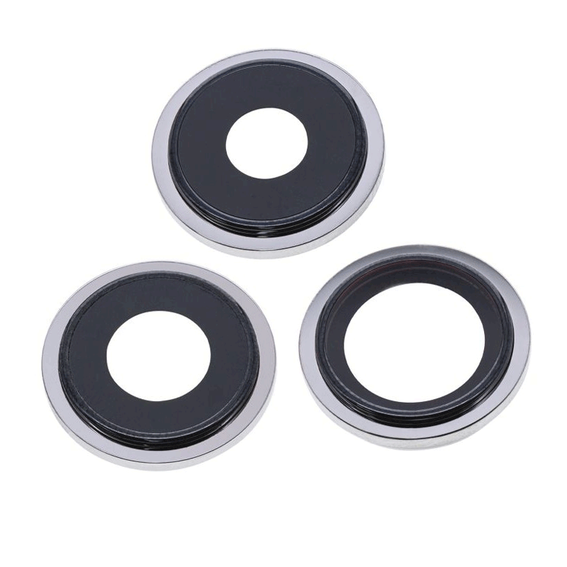 Τζαμάκι κάμερας (Camera Lens) με Πλαίσιο για Apple iPhone 14 Pro - Χρώμα: Ασημί