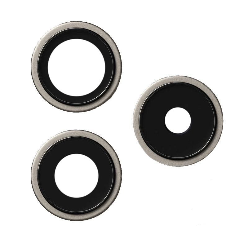 Τζαμάκι κάμερας (Camera Lens) με Πλαίσιο για Apple iPhone 15 Pro - Χρώμα: Natural Titanium