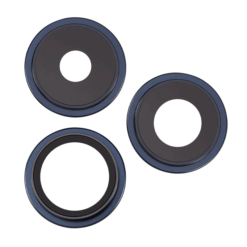 Τζαμάκι κάμερας (Camera Lens) με Πλαίσιο για Apple iPhone 15 Pro - Χρώμα: Μπλε