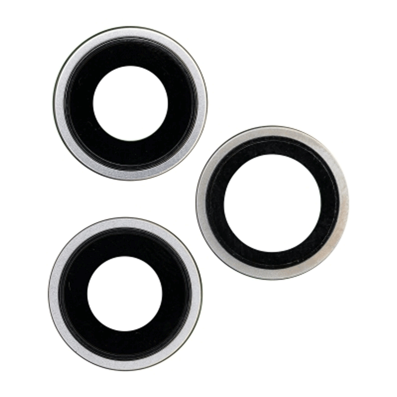 Τζαμάκι κάμερας (Camera Lens) με Πλαίσιο για Apple iPhone 15 Pro - Χρώμα: Λευκό