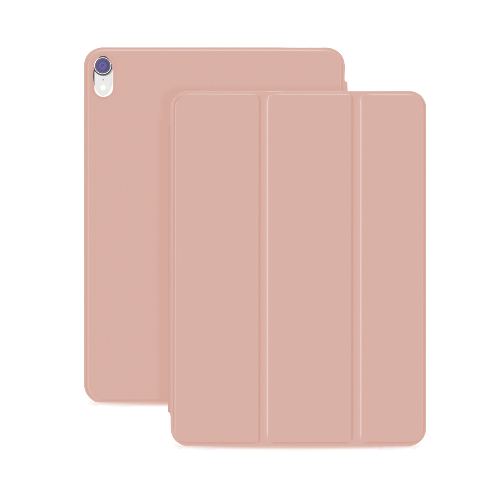 Θήκη Slim Smart Tri-Fold Cover New Design HQ για Lenovo M10 3rd GEN - Χρώμα: Χρυσό Ροζ