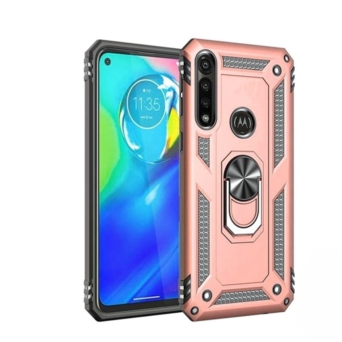 Θήκη Motomo Tough Armor With Ring για iPhone 15 Pro- Χρώμα: Χρυσό Ροζ