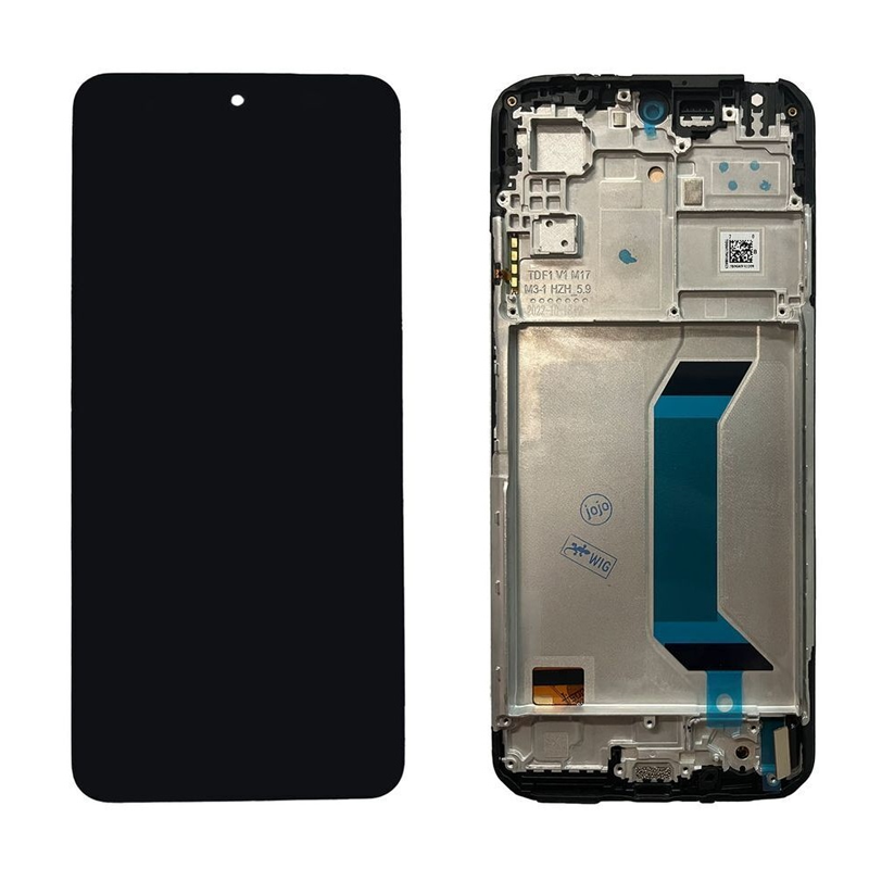 OEM Οθόνη LCD με Μηχανισμό Αφής και Πλαίσιο για Xiaomi Redmi 12 - Χρώμα: Μαύρο