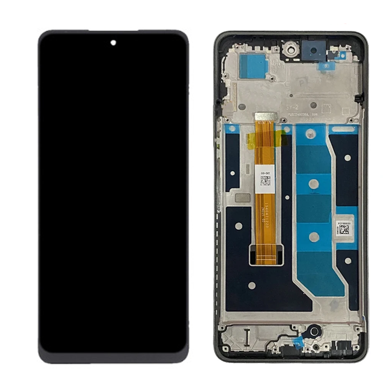 OEM Οθόνη LCD με Μηχανισμό Αφής με Πλαίσιο για Realme C67 - Χρώμα: Μαύρο