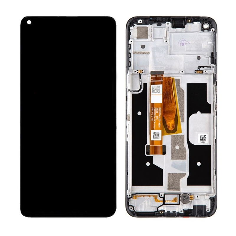 OEM Οθόνη LCD με Μηχανισμό Αφής και Πλαίσιο για Realme 8i - Χρώμα: Μαύρο