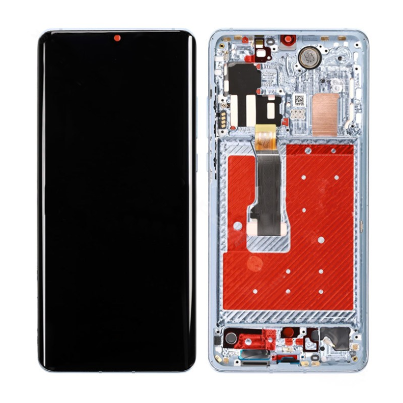 OLED Οθόνη LCD με Μηχανισμό Αφής και Πλαίσιο για Huawei P30 - Χρώμα: Aσημί