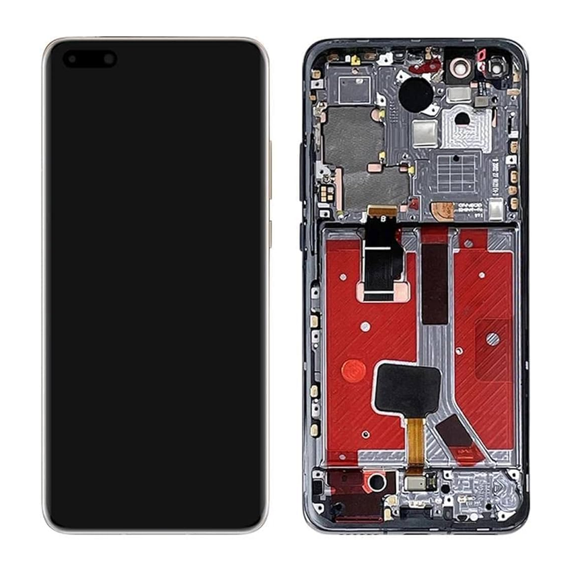 OLED Full HD Οθόνη LCD με Μηχανισμό Αφής και Πλαίσιο για Huawei P40 Pro - Χρώμα: Μαύρο