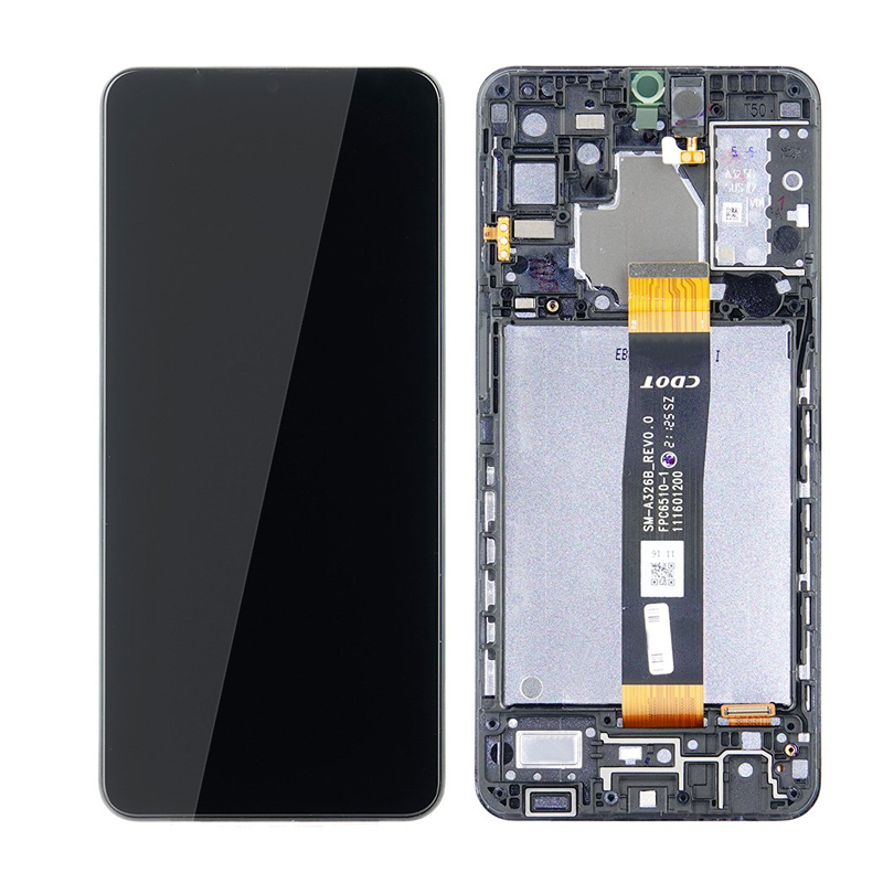 OEM Οθόνη LCD με Μηχανισμό Αφής Assembly και Πλαίσιο για Samsung Galaxy A32 5G A326 /M127- Χρώμα: Μαύρο