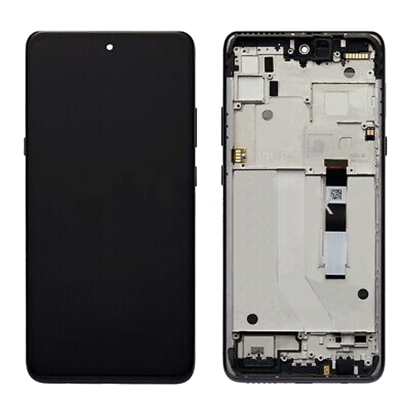 OEM Οθόνη LCD με Μηχανισμό Αφής και Πλαίσιο για Motorola Moto G 5G XT2113 - Χρώμα: Μαύρο