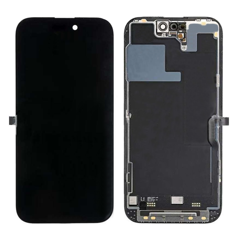 Soft Oled Full HD Οθόνη LCD με Μηχανισμό Αφής για iPhone 14 Pro Max - Color: Black