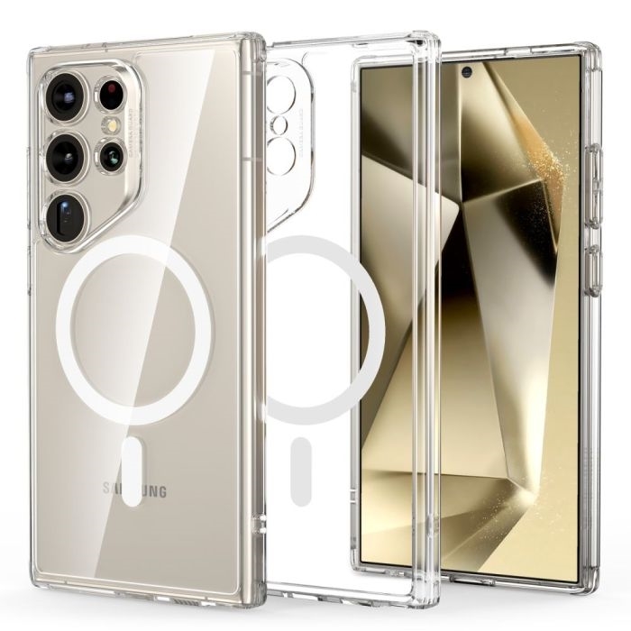 Θήκη Σιλικόνης Magsafe για Samsung Galaxy S24 Ultra - Χρώμα: Διάφανη