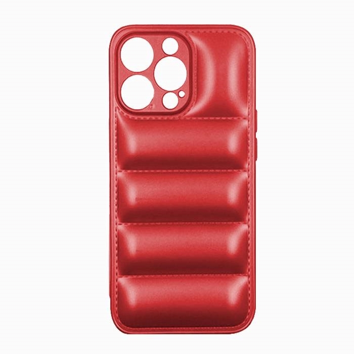 Θήκη Πλάτης Σιλικόνης wavy για Apple iPhone 15 - Χρώμα : Κόκκινο