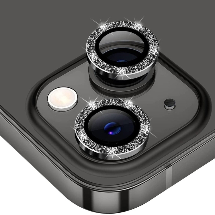 Tζαμάκι Προστασίας Πίσω Κάμερας Με Στρας Camera Glass για Apple iPhone 14 Pro / 14 Pro Max - Χρώμα: Μαύρο