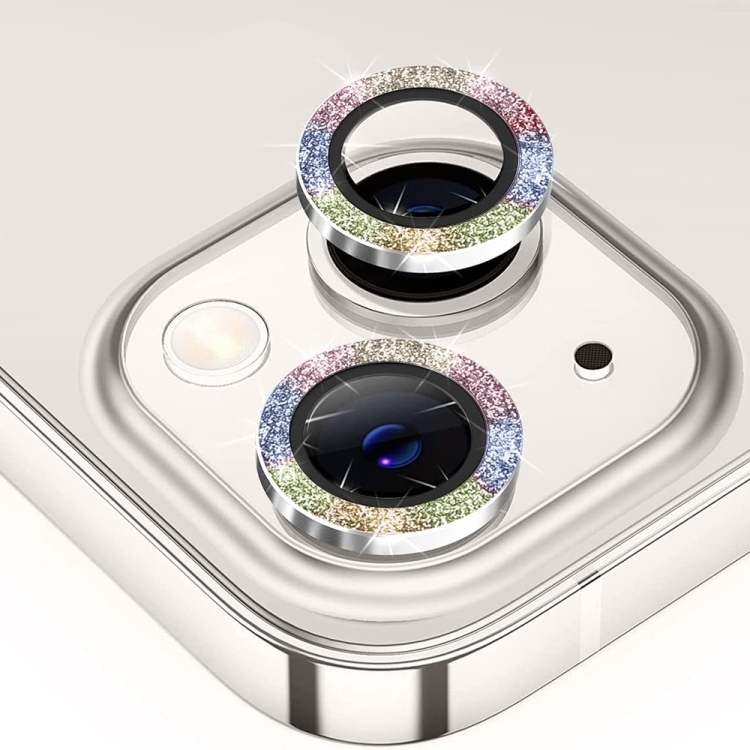 Tζαμάκι Προστασίας Πίσω Κάμερας Με Στρας Camera Glass για Apple iPhone 15 Pro / 15 Pro Max - Χρώμα: Ουράνιο Τοξο