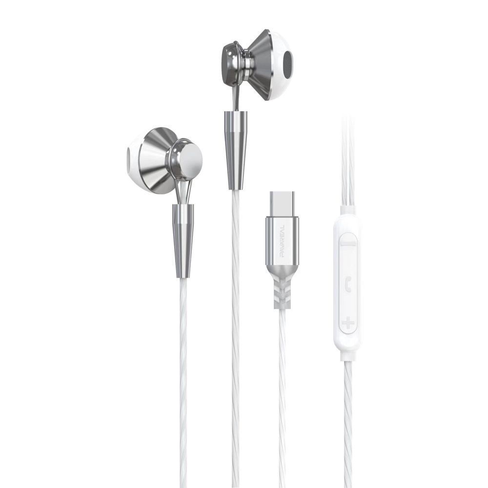 Pavareal Pa-m10c In-ear Handsfree με Βύσμα USB-C Λευκό