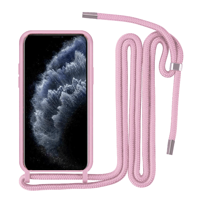 Θήκη Σιλικόνης με Λουράκι για Samsung Galaxy A55 - Χρώμα: Ροζ