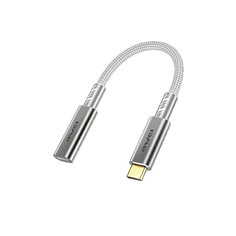 Awei CL216T Μετατροπέας USB-C Male ΣΕ USB-C Female Extension Cable 20cm - Χρώμα: Λέυκο