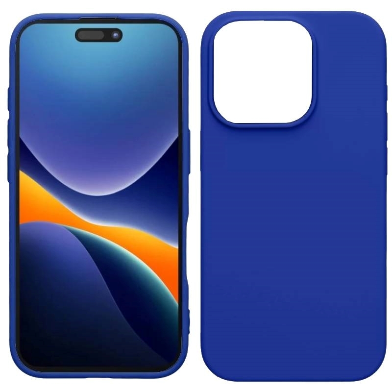 Θήκη Πλάτης Σιλικόνης Soft για Apple iPhone 16 Pro Χρώμα-: Μπλε