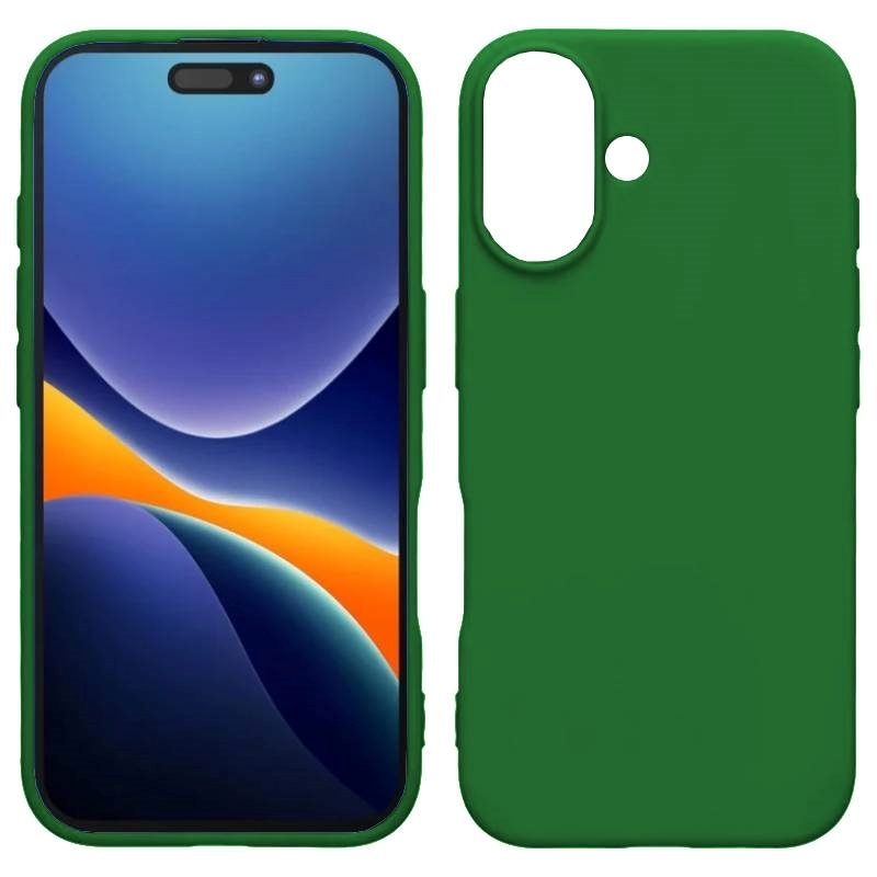 Θήκη Πλάτης Σιλικόνης Soft για Apple iPhone 16 Χρώμα-: Πράσινο