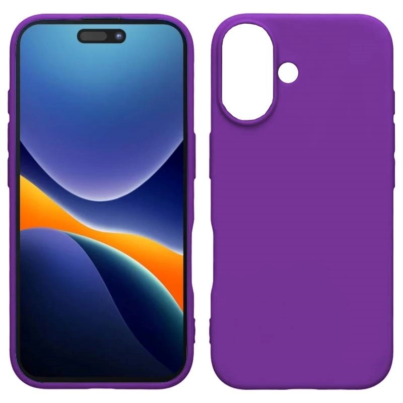 Θήκη Πλάτης Σιλικόνης Soft για Apple iPhone 16 Χρώμα-: Λιλά